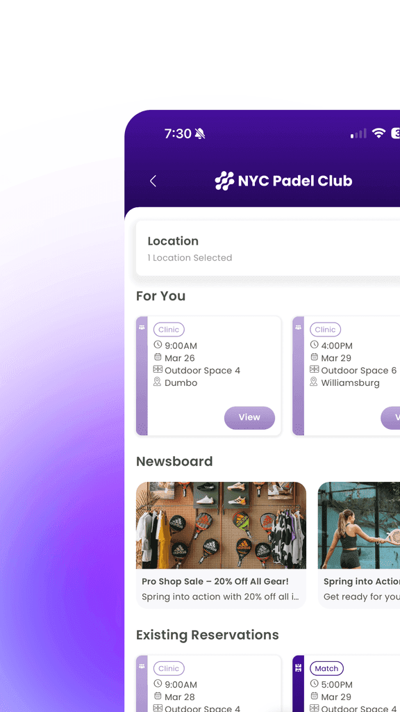 Serve mobile app screen